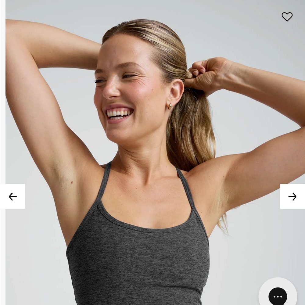 Beyond Yoga Charcoal/Black Spacedye Cropped Tank